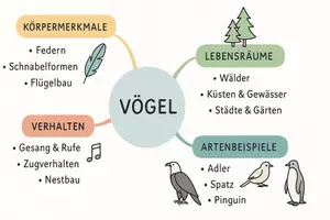 Vorschau - Arbeitsblätter - Lernposter + Arbeitsblätter zum Thema "Vögel" + Lösung & MP3 + Mindmap + Infografik - Seite 3
