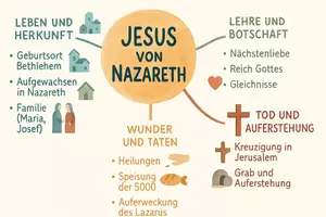 Vorschau - Poster - Lernposter + Arbeitsblätter zum Thema "Jesus von Nazareth" + Lösung & MP3 + Mindmap + Infografik - Seite 3