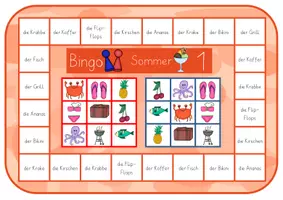 Vorschau - Stationenlernen - Brettspiel Bingo: SOMMER | Lesespiel - Seite 2