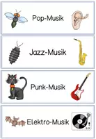 Vorschau - Präsentationen/Tafelbilder - Eule findet den Beat Musikrichtungen Reihentransparenz - Seite 3