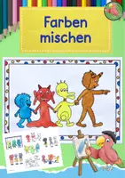 Vorschau - Mal- und Bastelvorlagen - Kunst Farbenlehre, Farben mischen, Grundschule - Deckblatt
