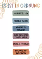 Vorschau - Poster - POSTER: ES IST IN ORDNUNG (Fehler machen, um Hilfe fragen,...) - Seite 1