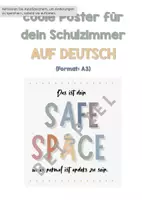 Vorschau - Poster - POSTER: Das ist dein SAFE SPACE wo es normal ist anders zu sein. - Deckblatt
