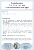 Vorschau - Arbeitsblätter - Arbeitsblätter Eule findet den beat Musikrichtungen - Seite 1