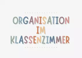 Vorschau - Poster - Aushang: Organisation im Klassenzimmer - Deckblatt