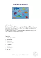 Vorschau - Mal- und Bastelvorlagen - Kunst Klasse 1, Fische im Meer, Umgang mit Farbkasten/ Pinseln - Seite 3