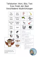 Vorschau - Präsentationen/Tafelbilder - Eule findet den Beat Tafelkarten Musikrichtungen - Deckblatt