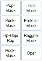 Vorschau - Präsentationen/Tafelbilder - Eule findet den Beat Tafelkarten Musikrichtungen - Seite 2