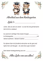 Vorschau - Poster - Abschied aus dem Kindergarten. Urkunde zum Kindergarten-Abschied. Abschiedsgeschenk. Abschied Kita Portfolio. Geschenk für Vorschulkinder. Geschenk zur Einschulung. - Seite 1