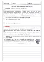 Vorschau - Arbeitsblätter - Deklinierte Personalpronomen üben – Arbeitsblätter mit Lösungen (3./4. Klasse) - Seite 1
