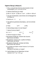 Vorschau - Arbeitsblätter - Physik Masse Volumen Dichte tägliche Übung Prüfungsvorbereitung Arbeitsblatt mit Lösung - Deckblatt