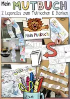Vorschau - Arbeitsblätter - Mein Mutbuch / 2 DIY Mutmacher Leporello mit Growth Mindset/ Mutmachbuch - Deckblatt