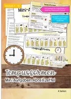 Vorschau - Arbeitsblätter - Tempusformen: Miniaufgaben - Abreißzettel + Merkposter - Deckblatt