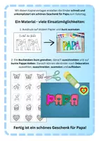 Vorschau - Mal- und Bastelvorlagen - Vatertag - Papa Schriftzüge zum Ausmalen und Gestalten (mit EXTRAS) - Seite 1