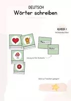 Vorschau - Arbeitsblätter - Wörter schreiben Freiarbeit Klasse 1 - Deckblatt