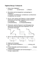 Vorschau - Arbeitsblätter - Physik Halbleiter tägliche Übung Prüfungsvorbereitung Arbeitsblatt mit Lösung - Deckblatt