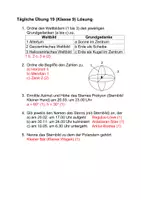 Vorschau - Arbeitsblätter - Physik Astronomie Sternkarte tägliche Übung Prüfungsvorbereitung Arbeitsblatt mit Lösung - Seite 1