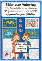 Vorschau - Mal- und Bastelvorlagen - Vatertag: Ausmalbilder - Deckblatt
