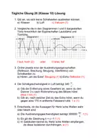 Vorschau - Arbeitsblätter - Physik Schall Schallwelle Hertzsch Welle tägliche Übung Prüfungsvorbereitung Arbeitsblatt mit Lösung - Seite 1