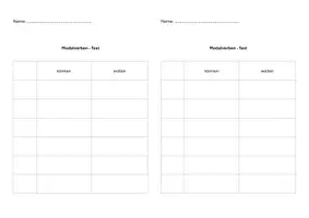 Vorschau - Arbeitsblätter - DaF/ DaZ - Modalverben Konjugationstabelle (Test) - Deckblatt