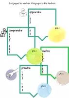 Vorschau - Arbeitsblätter - Verben: apprendre, comprendre, mettre - Seite 1