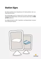 Vorschau - Stationenlernen - Bedroom: Station Signs (Englisch) - Seite 1