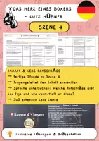 Vorschau - Arbeitsblätter - Das Herz eines Boxers - Szene 4: FERTIGE STUNDE: Inhalt und Leos Ratschläge für Jojo (Leos Ironie) - Arbeitsblatt und Präsentation - Deckblatt