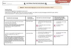 Vorschau - Arbeitsblätter - Das Herz eines Boxers - Szene 4: FERTIGE STUNDE: Inhalt und Leos Ratschläge für Jojo (Leos Ironie) - Arbeitsblatt und Präsentation - Seite 3