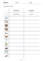Vorschau - Arbeitsblätter - Bedroom: Vocabulary Worksheet 3 (Englisch) - Seite 2