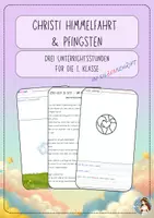 Vorschau - Unterrichtsreihen - Christi Himmelfahrt & Pfingsten - 3 Stunden für die 1. Klasse - Deckblatt