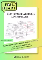Vorschau - Stundenentwürfe - Materialpaket: Adverbialsätze üben + Leistungsnachweis (Deutsch Kl. 8/9) - Seite 1