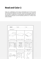 Vorschau - Arbeitsblätter - Bedroom: Read and Color 2 (Englisch) - Seite 1