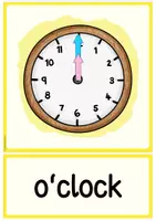 Vorschau - Bildkarten - Bild- und Wortkarten "Telling the time" - Seite 1