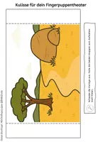 Vorschau - Mal- und Bastelvorlagen - Fabel vom Löwen und der Maus – Fingerpuppen mit Kulisse & Tasche - Seite 3