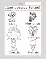 Vista previa - Hojas de trabajo - Divertirse aprendiendo, atención y vocabulario - página 1