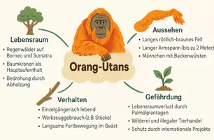 Vorschau - Arbeitsblätter - Arbeitsblatt "Orang-Utans" + Onlineübung & MP3 + Mindmap + Infografik - Seite 2