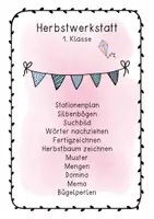 Vorschau - Arbeitsblätter - Materialpaket Herbstwerkstatt für die 1. - 4. Klasse (auch perfekt für Mehrstufenklassen) - Deckblatt