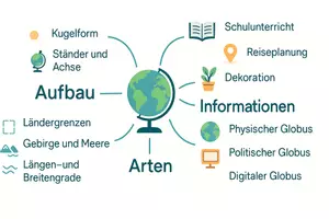 Vorschau - Arbeitsblätter - Lernposter + Arbeitsblatt zum Thema "Globus" + Onlineübung & MP3 + Mindmap + Infografik - Seite 3