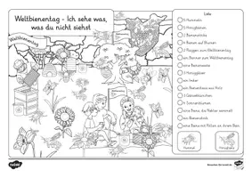 Vorschau - Arbeitsblätter - Weltbienentag - Ich sehe was, was du nicht siehst - Arbeitsblatt - Seite 1