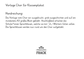 Vorschau - Arbeitsblätter - Vorlage Chor für Klassenplakat - Übung zum Laut "ch" - Seite 1