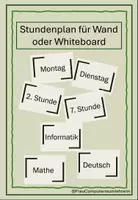 Vorschau - Poster - Stundenplan für Whiteboard/Wand - Deckblatt