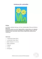 Vorschau - Mal- und Bastelvorlagen - Kunst Frühling, Narzissen falten und kleben, Grundschule - Seite 3