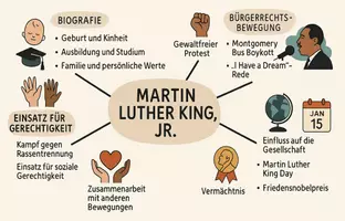 Vorschau - Arbeitsblätter - Lernposter + Arbeitsblatt "Martin Luther King" + Onlineübung & MP3 + Mindmap + Infografik - Seite 2