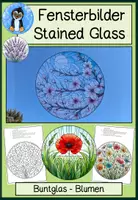 Vorschau - Arbeitsblätter - Fensterbilder Sommer, Blumen, Klassenzimmer Fensterdeko - Deckblatt