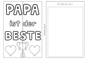 Vorschau - Mal- und Bastelvorlagen - Bastelvorlage Vatertag Mini-Lapbook - Seite 3