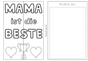 Vorschau - Mal- und Bastelvorlagen - Bastelvorlage Muttertag Mini-Lapbook - Seite 3