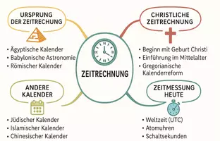 Vorschau - Arbeitsblätter - Lernposter + Arbeitsblätter zum Thema "Zeitrechnung" + Lösung & MP3 + Mindmap + Infografik - Seite 3