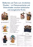 Vista previa - Hojas de trabajo - Bildkarten Christentum Religion Deutsch / tarjetas con imágenes Alemán - página 1