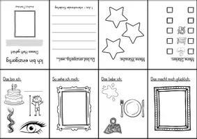 Vorschau - Mal- und Bastelvorlagen - Faltbuch: Kindertag - Ich bin einzigartig - Seite 2