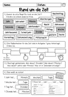 Vorschau - Arbeitsblätter - Uhrzeit Klasse 3 und 4 (Kopiervorlagen) - Seite 1